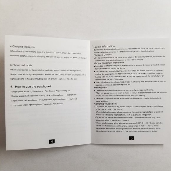 1141B Wireless Bluetooth 5.0 Earbuds Headset Mini in-Ear Noise Canceling Sport H - Picture 10 of 13